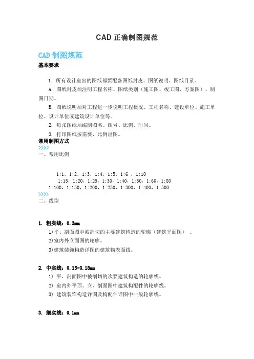 CAD正确制图规范