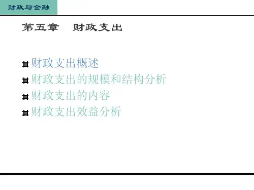 财政支出第五章