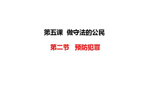 人教部编版道德与法治八年级上：《预防犯罪》-(共20张PPT)