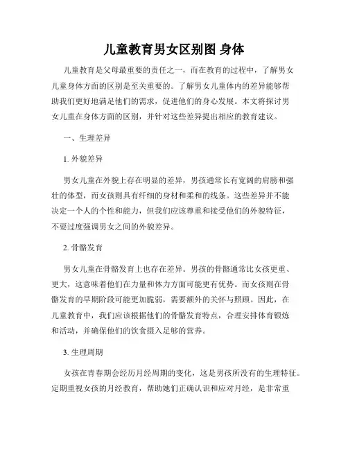 儿童教育男女区别图 身体