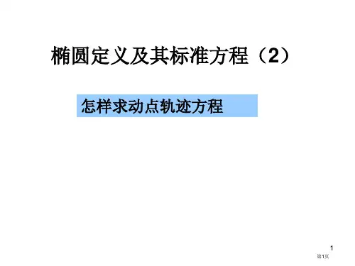 椭圆及其标准方程求轨迹方程省公开课一等奖全国示范课微课金奖PPT课件