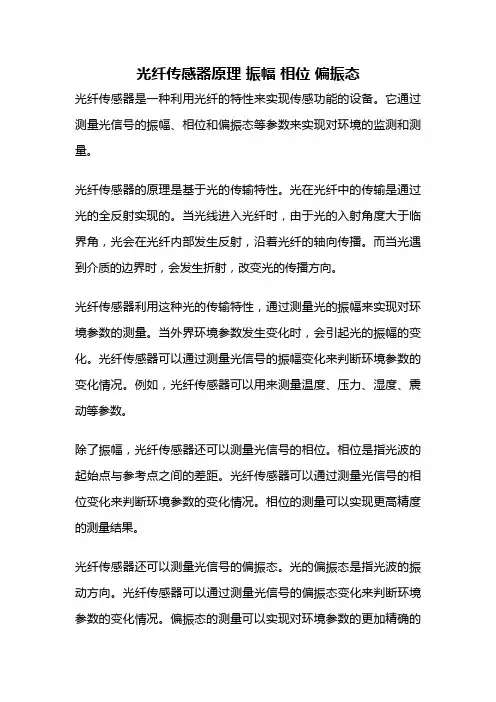 光纤传感器原理 振幅 相位 偏振态