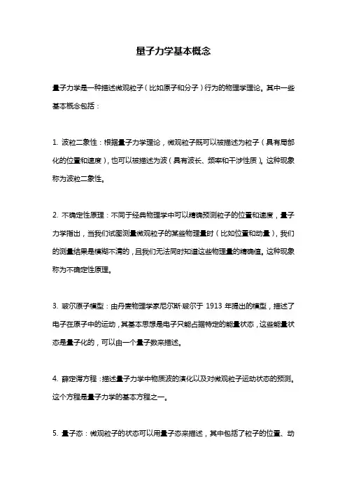 量子力学基本概念