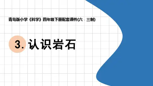 青岛版《科学》六制四年级下册第二单元【3】《认识岩石》教学课件