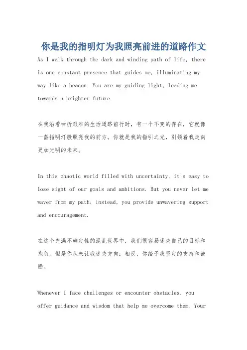 你是我的指明灯为我照亮前进的道路作文