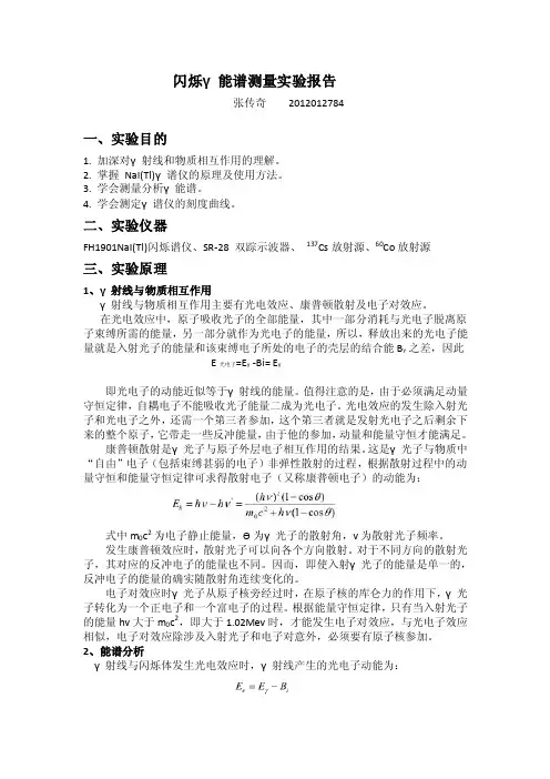 核物理实验报告