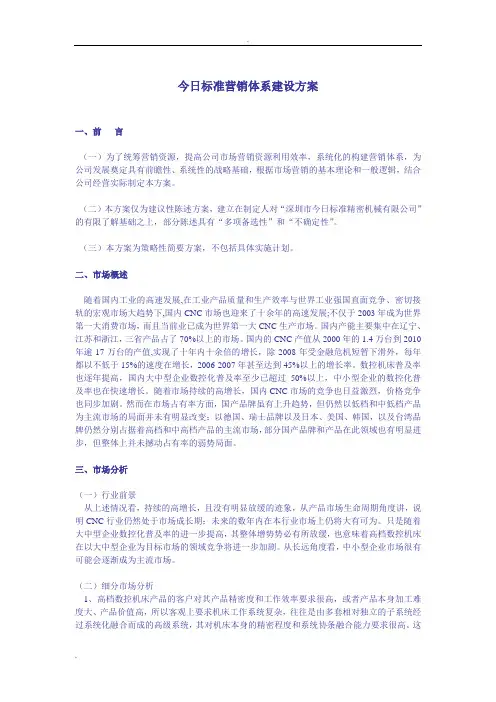 营销体系建设方案详细