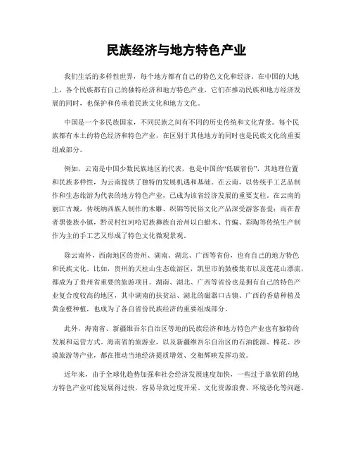 民族经济与地方特色产业