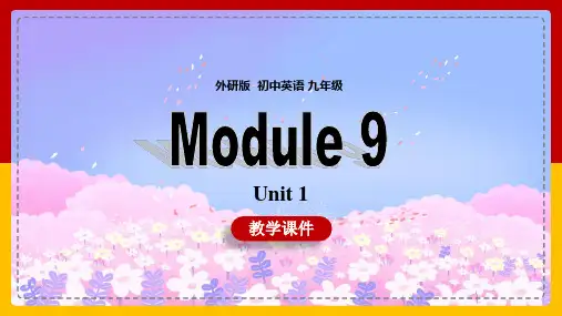 初中英语外研版九年级上册《module9 unit1 》课件