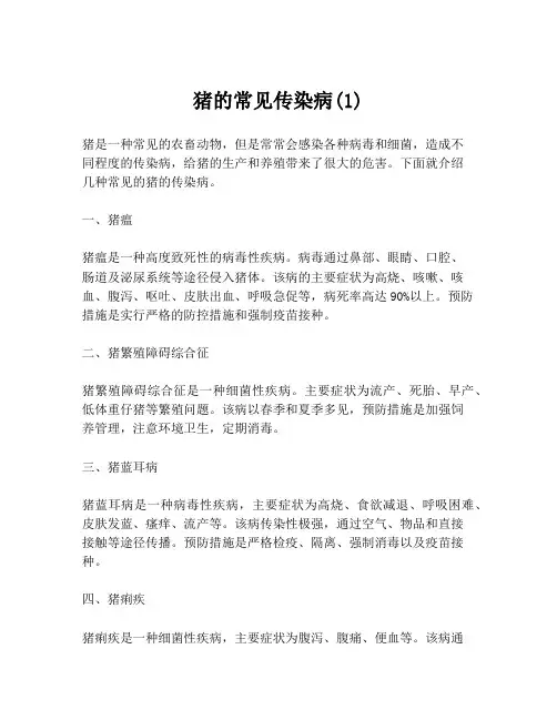 猪的常见传染病(1)