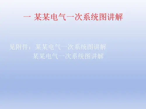 全厂电气一次系统图运行方式讲解(火电)