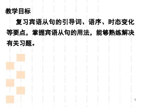 九年级宾语从句复习课堂PPT