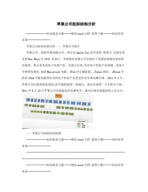 苹果公司组织结构分析