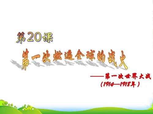 九年级历史上册 第20课 第一次燃遍全球的战火课件 北师大