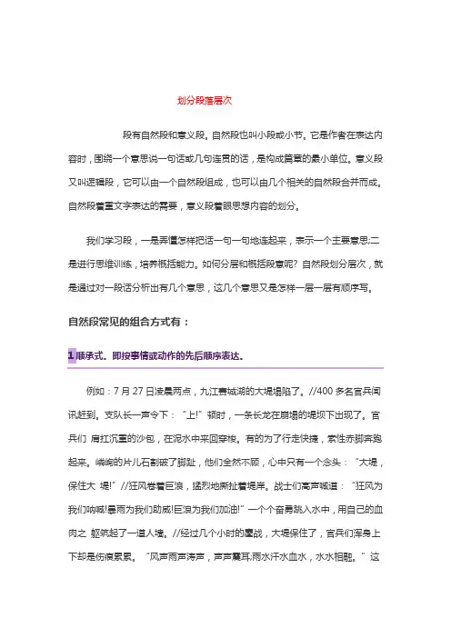 划分段落层次