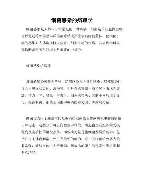 细菌感染的病理学