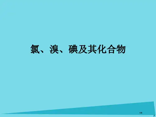 高三化学一轮复习氯溴碘及其化合物全国公开课一等奖百校联赛微课赛课特等奖PPT课件