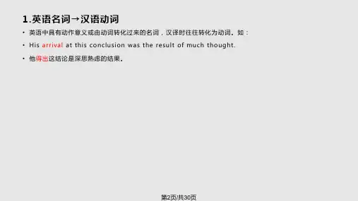 英译汉翻译技巧例句