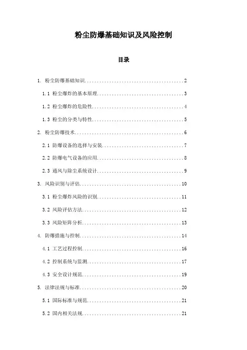 粉尘防爆基础知识及风险控制