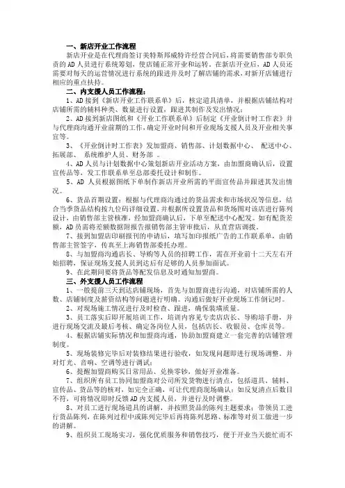NIKE开店流程