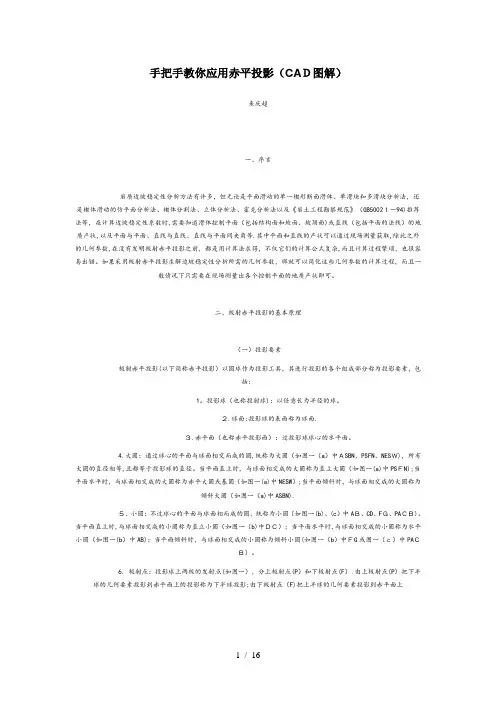 手把手教你应用赤平投影CAD图解