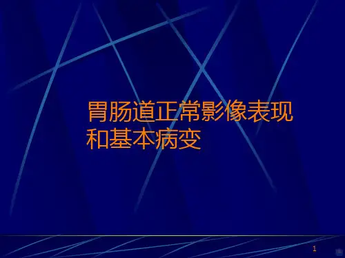 胃肠道正常影像表现基本病变PPT课件