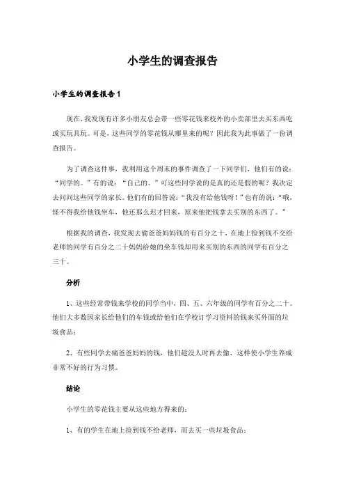 2024年小学生的调查报告_1