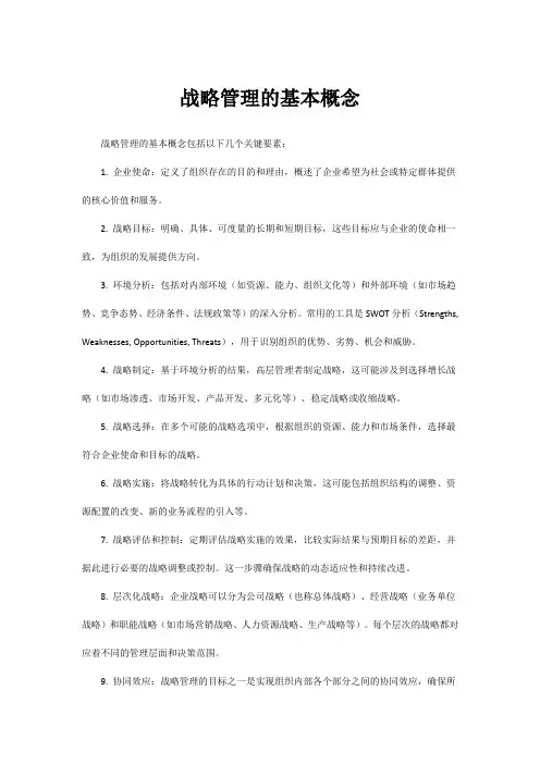 战略管理的基本概念