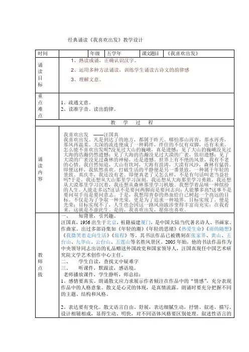 我喜欢出发