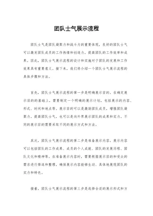 团队士气展示流程