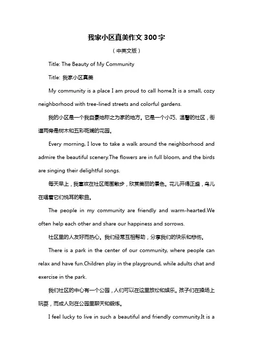 我家小区真美作文300字