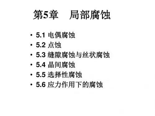 第5章局部腐蚀