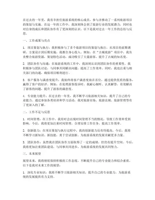 旅游系统个人总结范文