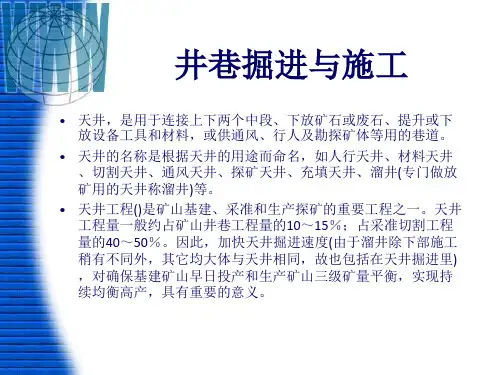 井巷掘进与施工 ppt课件