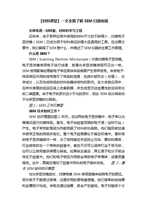 【材料课堂】一文全面了解SEM扫描电镜