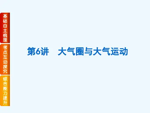 第6讲大气圈与大气运动课件鲁教版课件