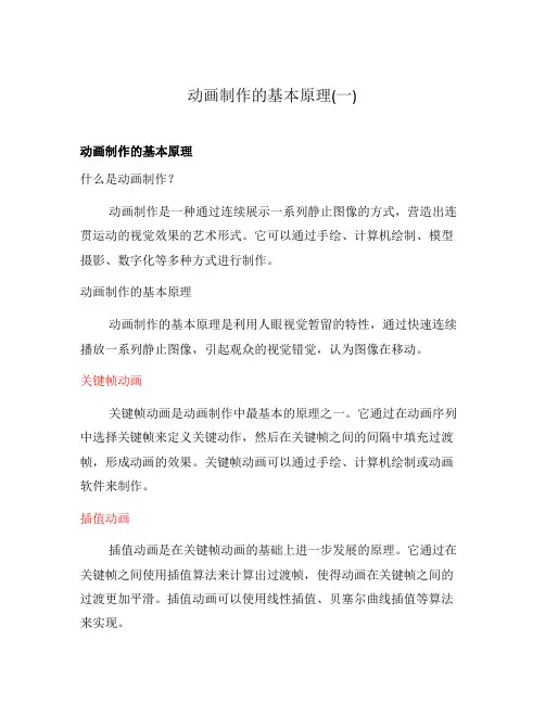 动画制作的基本原理(一)