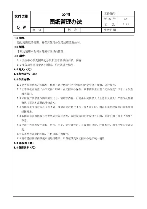 图纸管理办法