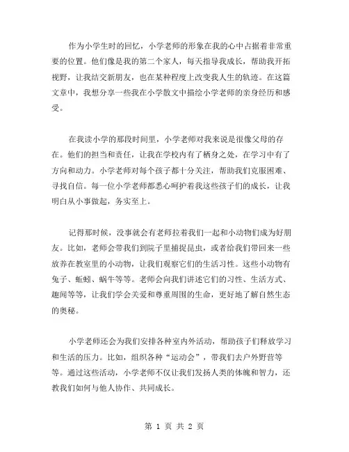 小学老师散文范文