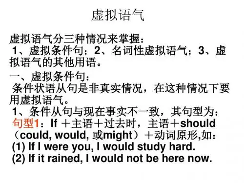 高三英语上学期虚拟语气