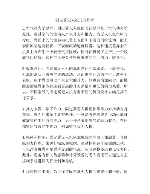固定翼无人机飞行原理