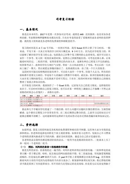 法考(司考)复习经验