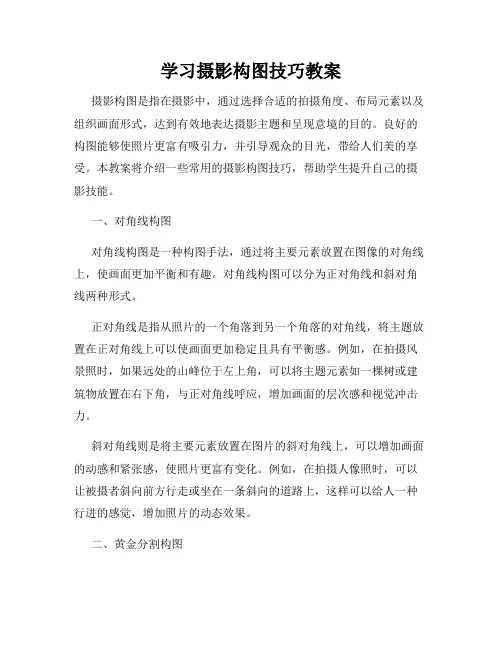学习摄影构图技巧教案