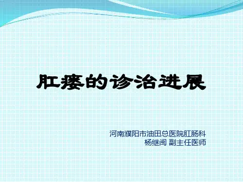 肛瘘的诊治