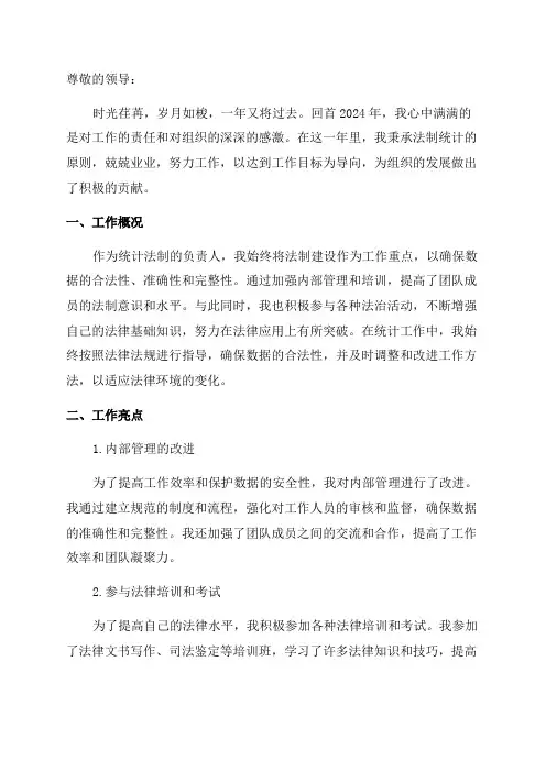统计法制年终工作总结范文