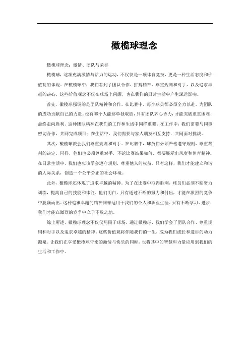 橄榄球理念