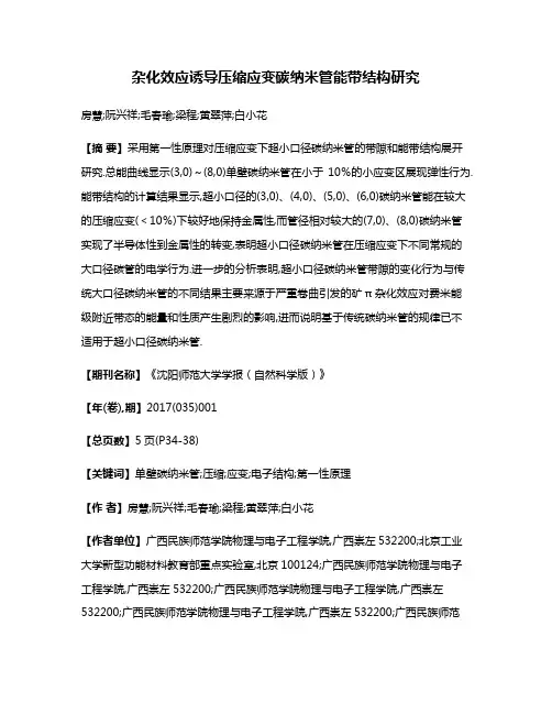 杂化效应诱导压缩应变碳纳米管能带结构研究