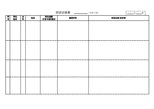 回访记录表