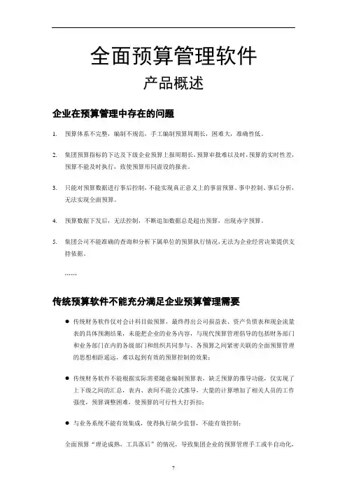 全面预算管理软件概述