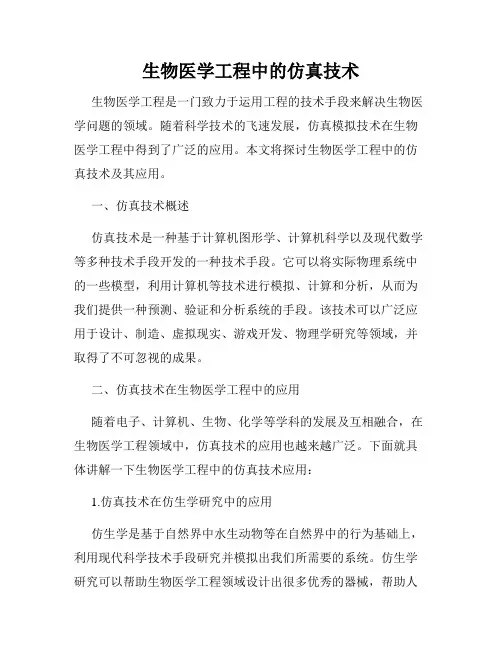 生物医学工程中的仿真技术